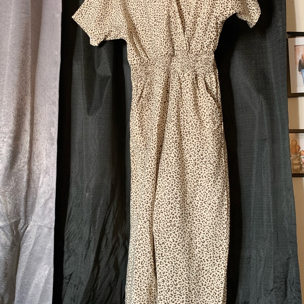 Leopard Print Midi Dress